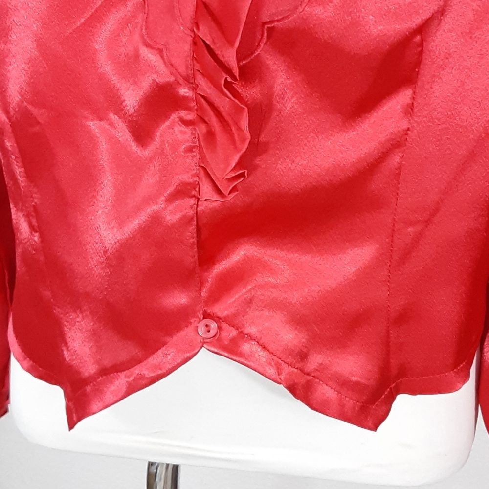 Red Ruffle Blouse - Picture 3 of 7